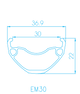 Alex- 27.5" EM30 E-Bike Rim
