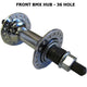 Chrome Plated Front BMX Hub 3/8" 36H Small Flange