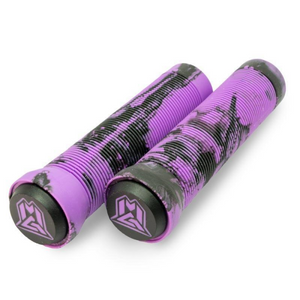 GRIND SWIRL GRIPS W/ BAR ENDS PURPLE / BLACK