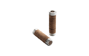 Plump Leather Handlebar Grips Brown