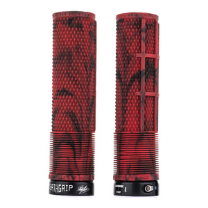 DMR DeathGrip Flangeless Lock-On Grips Thick (31.3mm)-Marble Red